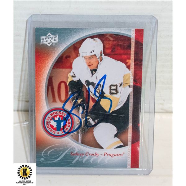 SIDNEY CROSBY AUTOGRAPH HOCKEY CARD