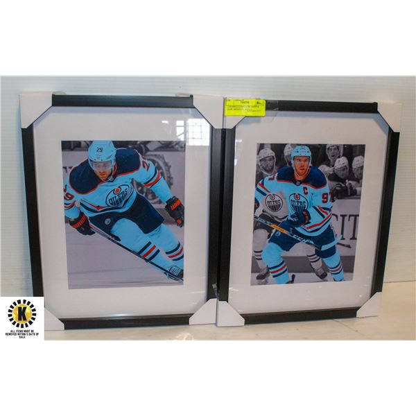 2 FRAMED CONNOR MCDAVID & LEON DRAISAITL PHOTO