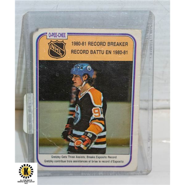 1981 OPC WAYNE GRETZKY 3RD CARD POOR SHAPE