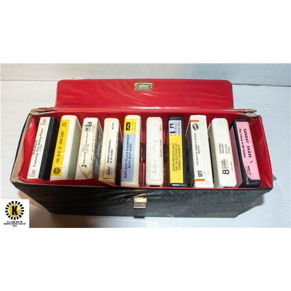 VHS 8 TRACK TAPES IN CASE VINTAGE VARIOUS