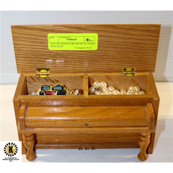 ESTATE MINIATURE MUSICAL PIANO BOX WITH