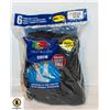 Image 1 : BLACK CREW SOCKS,SIZE 12-16,6-PACK