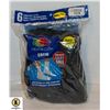 Image 1 : BLACK CREW SOCKS,SIZE 12-16,6-PACK