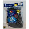 Image 1 : BLACK CREW SOCKS,SIZE 12-16,6-PACK