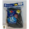 Image 1 : BLACK CREW SOCKS,SIZE 12-16,6-PACK