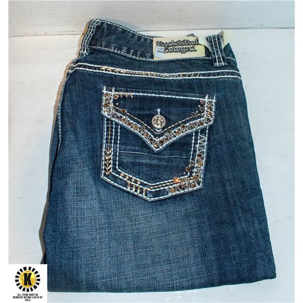 LADIES ROCK N ROLL COWGIRL  JEANS 31 X 32