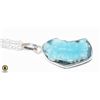 Image 1 : 925 WATERWAVE NECKLACE WITH BLUE STONE PENDANT