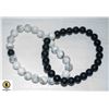 Image 1 : BLACK AND WHITE COUPLES BRACELETS