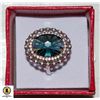 Image 1 : S925 NATURAL BRAZIL GREEN CRYSTAL RING SIZE 8