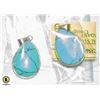 Image 1 : SET OF 2 NATURAL STONE TORQUOISES PENDANT
