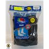 Image 1 : BLACK CREW SOCKS,SIZE 12-16,6-PACK,FRUIT OF THE