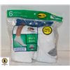 ANKLE SOCKS WHITE,SIZE 12-16,6-PACK,FRUIT OF THE