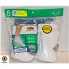 ANKLE SOCKS WHITE SIZE 6-12,6-PACK,FRUIT OF THE