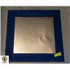 Image 1 : MAGNETIC DISPLAY BOARD W/BLUE FRAME; 21 INCH X 21