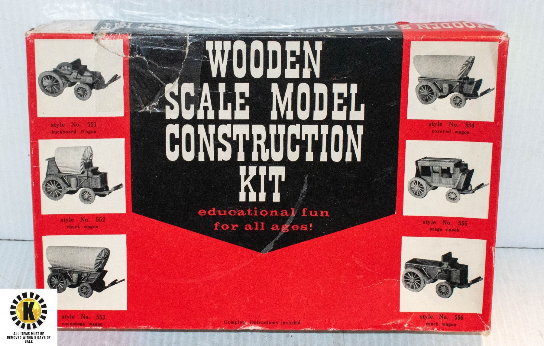 WOODEN SCALE STAGE COACH MODEL KIT