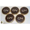 Image 1 : 5 HEAVY BRASS CN COASTERS