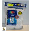 Image 1 : WHITE CREW SOCKS,SIZE 12-16,6-PACK