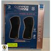 Image 1 : COPPER FIT ELITE COMPRESSION KNEE SLEEVE 2 PACK