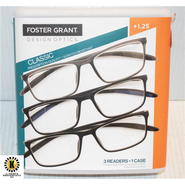 FOSTER GRANT READING GLASSES 2 PACK +1.25