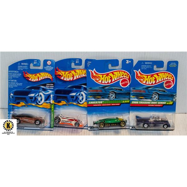 4 NEW HOT WHEELS TREASURE HUNTS FROM '00 & '01