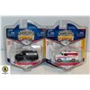 Image 1 : 2 NEW JADA '57 CHEVY SUBURBANS W/ RUBBER TIRES