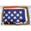 Image 1 : FLAT OF 3 AMERICAN FLAGS,3FT BY 5FT