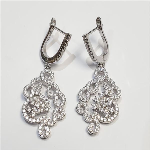 S110-117 SILVER CZ EARRINGS