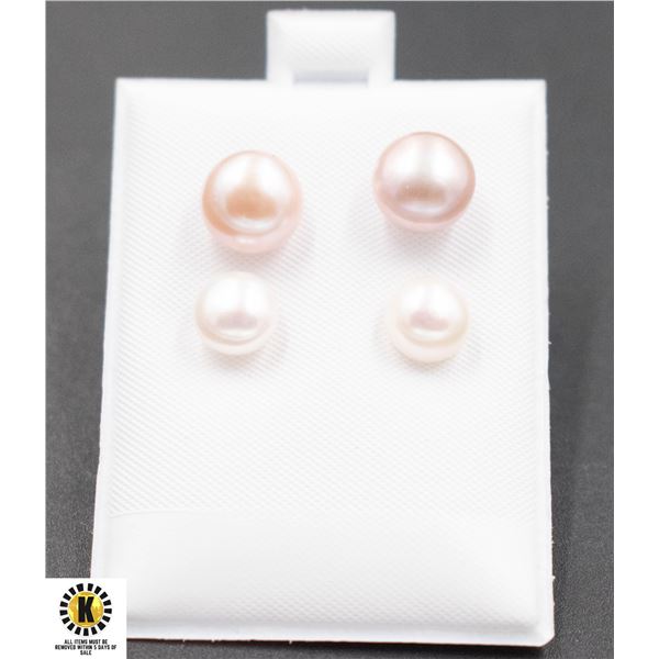 #41-NATURAL AKOYA PEARL STUD EARRINGS