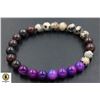 Image 1 : #187-NATURAL SUGILITE & JASPER SPORT  BEAD BRACELE