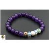 Image 1 : #188-NATURAL AMETHYST & JASPER SPORT  BEAD BRACELE