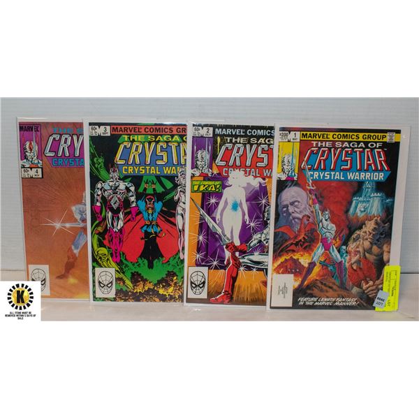 CRYSTAR 1ST ISSUE 2,3,4 COMICS MARVEL