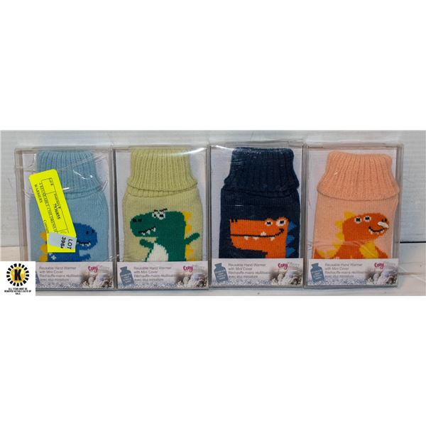 4 REUSEABLE CHILDRENS HAND WARMERS