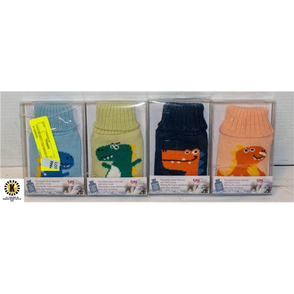 4 REUSEABLE CHILDRENS HAND WARMERS