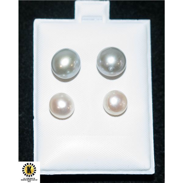 #13-NATURAL AKOYA PEARL EARRINGS