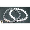 Image 1 : #158-NATURAL TURQUOISE & LAVA STONE BRACELET