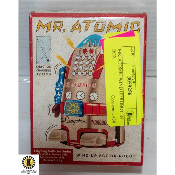 MR. ATOMIC WIND UP ROBOT IN BOX