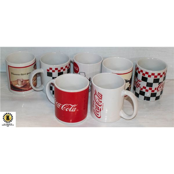 FLAT OF COCA COLA COLLECTOR MUGS SET