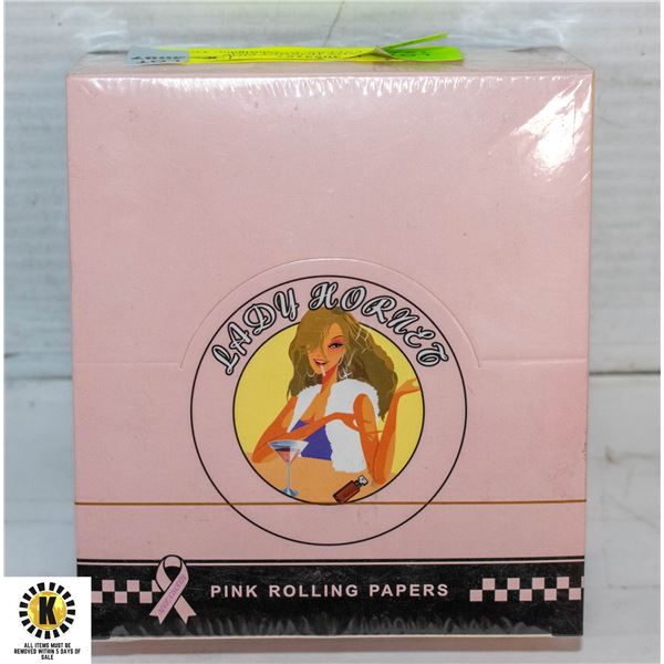 CASE OF LADY HORNET PINK ROLLING PAPERS, KING SIZE