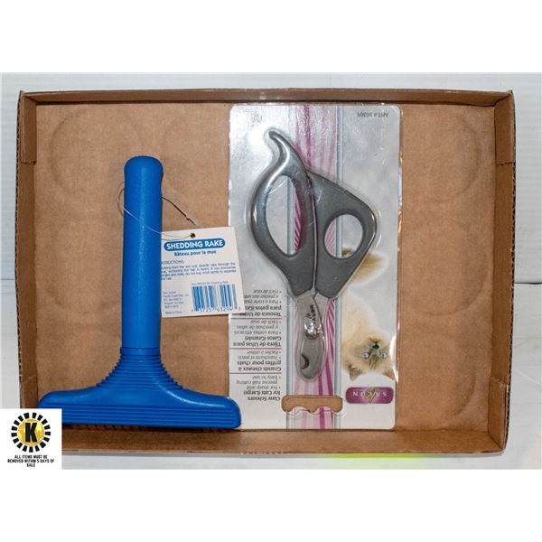 CAT CLAW SCISSORS AND BRUSH (NEW)