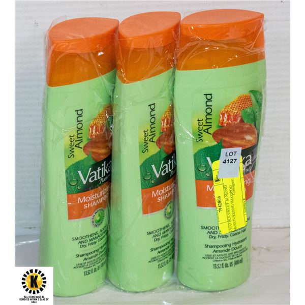 3 VATIKA SWEET ALMOND MOISTURIZING SHAMPOO