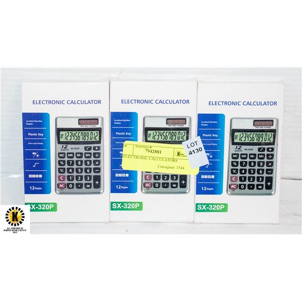 3 ELECTRONIC CALCULATORS