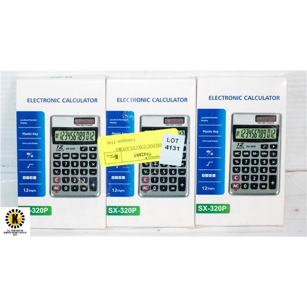 3 ELECTRONIC CALCULATORS