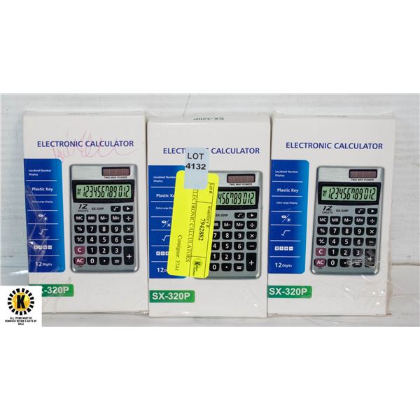 3 ELECTRONIC CALCULATORS