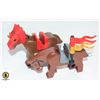 Image 1 : LEGO BROWN RED HORSES CASTLE