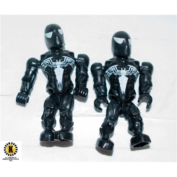 BLACK SPIDER MAN MINI FIGURES MEGA BLOCKS