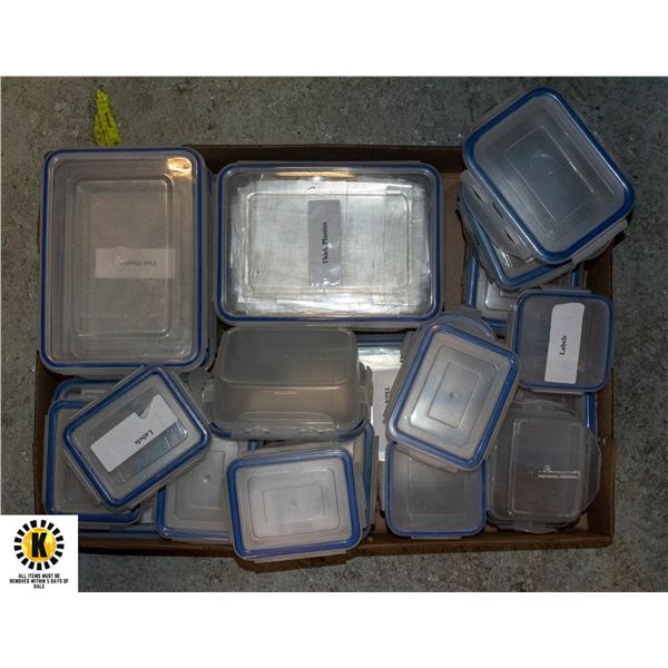 LOT OF DIFFERENT SIZE OF STORAGE PLASTIC CONTAINER