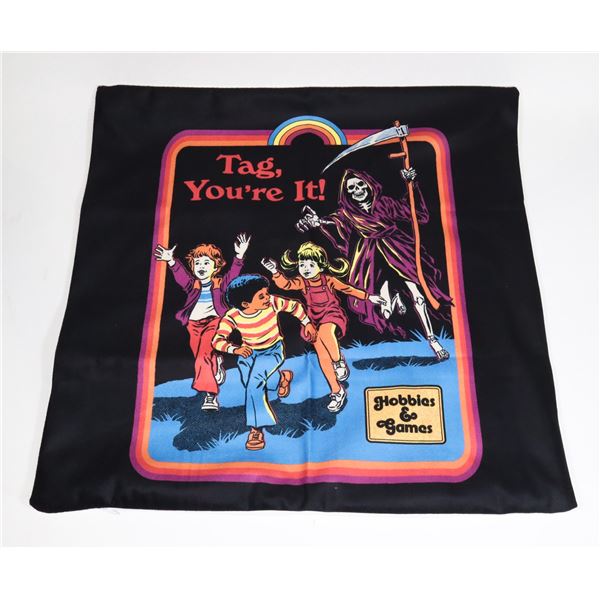 NEW STEVEN RHODES TAG YOU'RE IT! PILLOWCASE