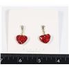 Image 1 : NEW RHINESTONE HEART DROP EARRINGS
