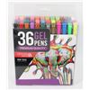 Image 1 : NEW 36 PC PREMIUM QUALITY GEL PENS