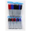 Image 1 : 2 NEW PACKS OF PERMANENT MARKERS. BLACK, BLUE AND